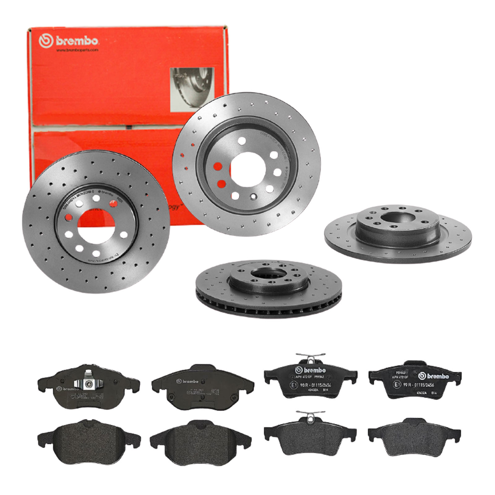 BREMBO Bremsensatz, Scheibenbremse sg00000eew Hinterachse Gelocht/innenbel. 285mm 25mm für CITROËN OPEL FORD VAUXHALL VOLVO SAAB PONTIAC FIAT GENERAL