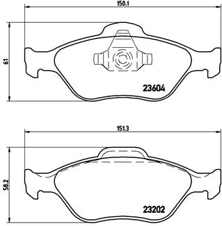 BREMBO Bremsensatz, Scheibenbremse ijdtide7m9 Vorderachse Innenbelüftet 258mm 22mm für FORD MAZDA