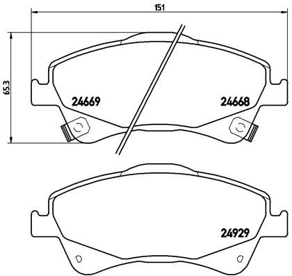 BREMBO Bremsensatz, Scheibenbremse ijdtidhcj4 Vorderachse Innenbelüftet 295mm 26mm für TOYOTA
