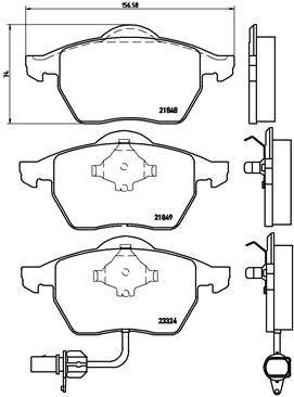 BREMBO Bremsensatz, Scheibenbremse ijg5y0ubr3 Vorderachse Innenbelüftet 300mm 26mm für FORD SEAT VW