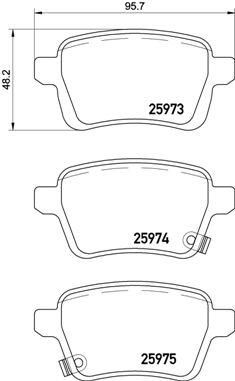 BREMBO Bremsensatz, Scheibenbremse ijg5y0urx1 Hinterachse Voll 264mm 10mm für FIAT