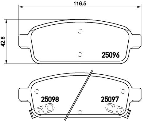 BREMBO Bremsensatz, Scheibenbremse ijg5y0ut33 Hinterachse Voll 268mm 12mm für OPEL VAUXHALL GENERAL MOTORS CHEVROLET BUICK