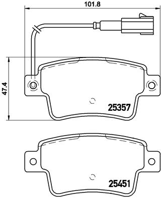 BREMBO Bremsensatz, Scheibenbremse ijzjsg5lu7 Hinterachse Gelocht 264mm 10mm für ABARTH FIAT