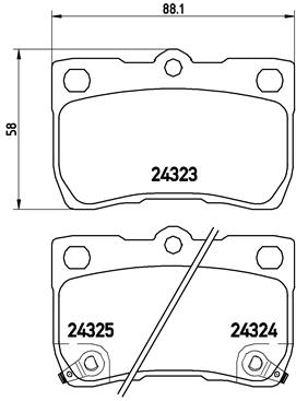 BREMBO Bremsensatz, Scheibenbremse ijzjsg5nj8 Hinterachse Innenbelüftet 310mm 18mm für LEXUS TOYOTA