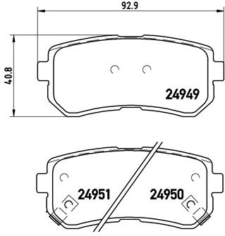 BREMBO ijzjsg5pn4 Hinterachse Voll 258mm 10mm für KIA HYUNDAI