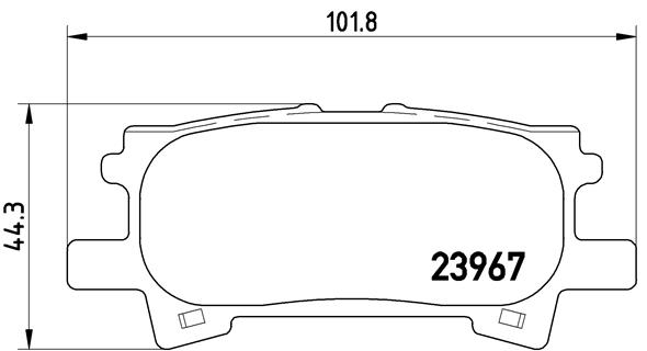 BREMBO Bremsensatz, Scheibenbremse ijzjsg5tf0 Hinterachse Voll 288mm 10mm für LEXUS TOYOTA