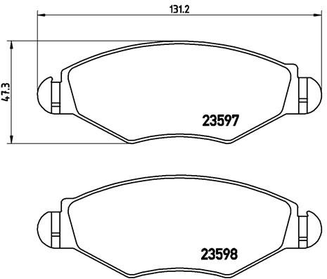 BREMBO Bremsensatz, Scheibenbremse ijzjsg5uu1 Vorderachse Voll 247mm 13mm für CITROËN PEUGEOT NAZA