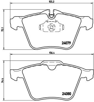 BREMBO Bremsensatz, Scheibenbremse ijzjsg5wb4 Vorderachse Innenbelüftet 355mm 32mm für JAGUAR
