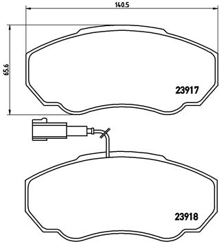 BREMBO Bremsensatz, Scheibenbremse ijzjsg5zm3 Vorderachse Innenbelüftet 280mm 24mm für PEUGEOT CITROËN FIAT