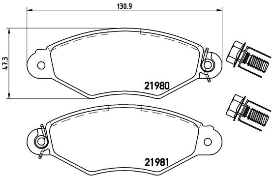 BREMBO Bremsensatz, Scheibenbremse ijzjsg60t6 Vorderachse Voll 247mm 13mm für CITROËN PEUGEOT FIAT RENAULT