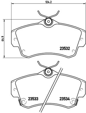 BREMBO Bremsensatz, Scheibenbremse ijzjsg6816 Vorderachse Innenbelüftet 280mm 23mm für CHRYSLER
