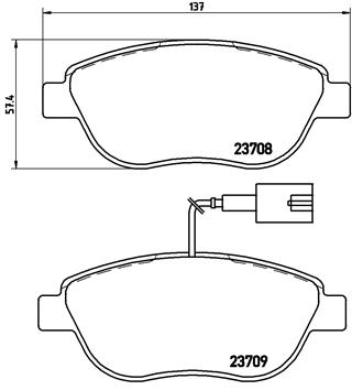 BREMBO Bremsensatz, Scheibenbremse ijzjsgfja5 Vorderachse Innenbelüftet 284mm 22mm für PEUGEOT OPEL FIAT ALFA ROMEO LANCIA GENERAL MOTORS
