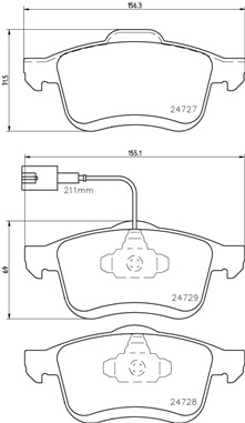 BREMBO Bremsensatz, Scheibenbremse ijzjsgftu5 Vorderachse Innenbelüftet 305mm 28mm für OPEL FIAT LANCIA GENERAL MOTORS VAUXHALL