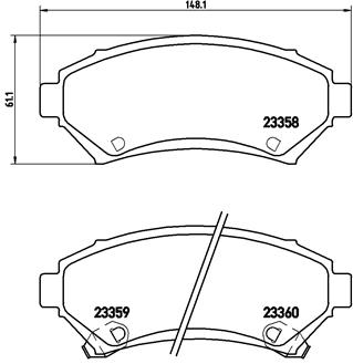 BREMBO Bremsensatz, Scheibenbremse ijzjsgg423 Vorderachse Innenbelüftet 278mm 32mm für OPEL VAUXHALL OLDSMOBILE GENERAL MOTORS CADILLAC BUICK CHEVROLE