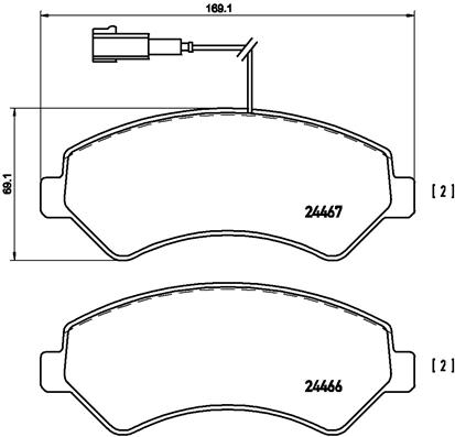 BREMBO Bremsensatz, Scheibenbremse ijzjsgg754 Vorderachse Innenbelüftet 300mm 32mm für PEUGEOT CITROËN FIAT