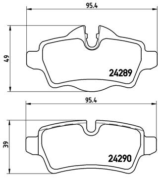 BREMBO Bremsensatz, Scheibenbremse ijzjsggfa7 Hinterachse Voll 280mm 10mm für MINI
