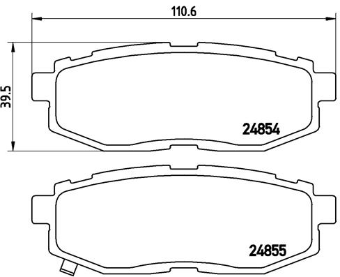 BREMBO Bremsensatz, Scheibenbremse ijzjsggmc1 Hinterachse Innenbelüftet 290mm 18mm für SUBARU TOYOTA