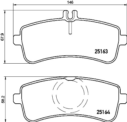 BREMBO Bremsensatz, Scheibenbremse ik3ebylg58 Hinterachse Innenbelüftet 360mm 26mm für MERCEDES-BENZ
