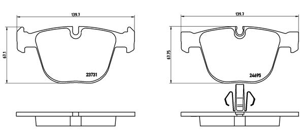 BREMBO Bremsensatz, Scheibenbremse ik3ebylir1 Hinterachse Innenbelüftet 370mm 24mm für BMW