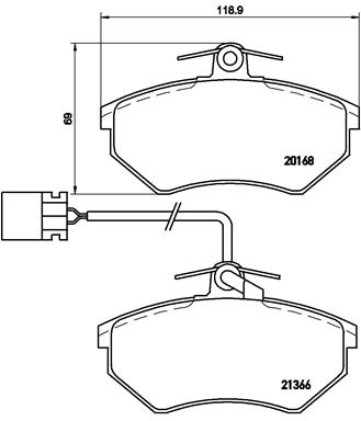 BREMBO Bremsensatz, Scheibenbremse ik3ebylqb2 Vorderachse Innenbelüftet 280mm 22mm für VW