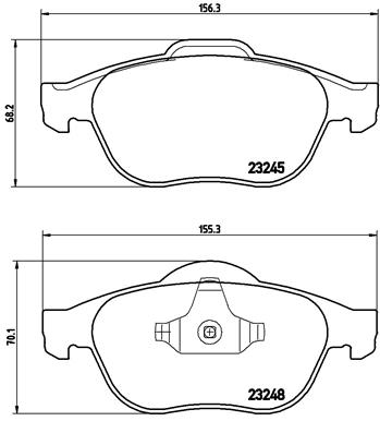 BREMBO Bremsensatz, Scheibenbremse ik3ebym1y8 Vorderachse Innenbelüftet 308mm 28mm für RENAULT