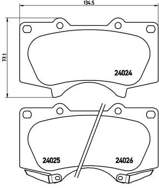 BREMBO Bremsensatz, Scheibenbremse sg000008hy Vorderachse Innenbelüftet 338mm 32mm für TOYOTA LEXUS