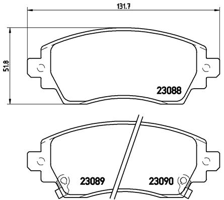 BREMBO Bremsensatz, Scheibenbremse sg000008ic Vorderachse Innenbelüftet 255mm 22mm für CHEVROLET TOYOTA GREAT WALL