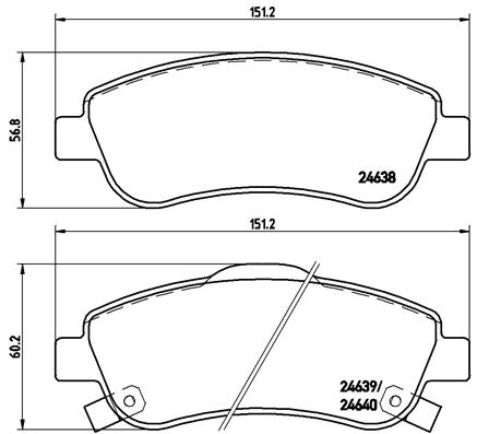 BREMBO Bremsensatz, Scheibenbremse sg000008jl Vorderachse Innenbelüftet 293mm 28mm für HONDA