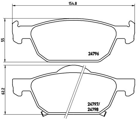 BREMBO Bremsensatz, Scheibenbremse sg000008kb Vorderachse Innenbelüftet 296mm 25mm für HONDA