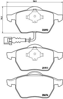 BREMBO Bremsensatz, Scheibenbremse sg00000b5k Vorderachse Innenbelüftet 288mm 25mm für AUDI SEAT SKODA VW