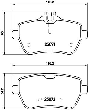 BREMBO Bremsensatz, Scheibenbremse sg00000b62 Hinterachse Gelocht/innenbel. 320mm 24mm für MERCEDES-BENZ