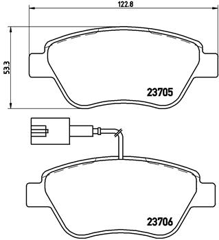 BREMBO Bremsensatz, Scheibenbremse sg00000cji Vorderachse Geschlitzt 257mm 22mm für OPEL VAUXHALL FIAT CITROËN PEUGEOT