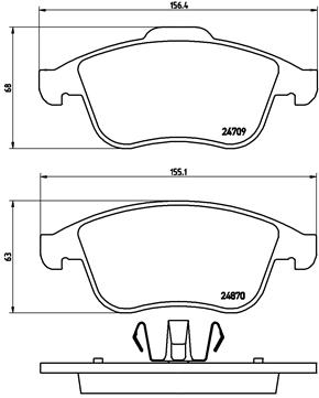 BREMBO Bremsensatz, Scheibenbremse sg00000cjq Vorderachse Innenbelüftet 296mm 26mm für RENAULT
