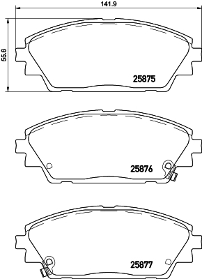 BREMBO Bremsensatz, Scheibenbremse sg00000ckl Vorderachse Innenbelüftet 280mm 25mm für MAZDA