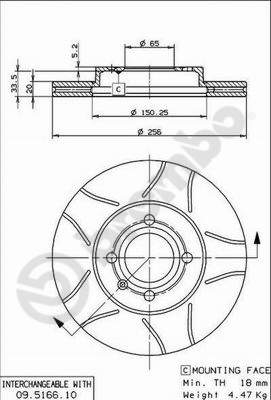 BREMBO Bremsensatz, Scheibenbremse sg00000ckn Vorderachse Geschlitzt 256mm 20mm für VW (FAW) VW AUDI SEAT SKODA