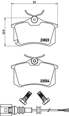 BREMBO Bremsensatz, Scheibenbremse sg00000clg Hinterachse Voll 230mm 9mm für SKODA SEAT VW AUDI