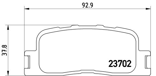 BREMBO Bremsensatz, Scheibenbremse sg00000ego Hinterachse Voll 288mm 28mm für TOYOTA LEXUS CHERY