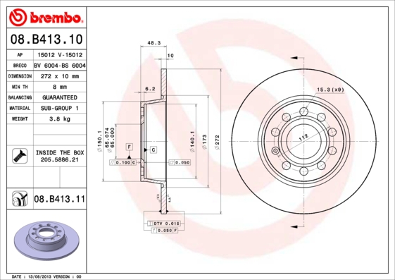 BREMBO Bremsensatz, Scheibenbremse sg00000elf Vorderachse Voll 312mm 25mm für VW SEAT AUDI SKODA JETTA VW (SVW) AUDI (FAW) VW (FAW) SKODA (SVW)