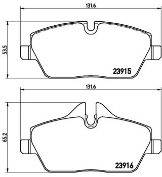 BREMBO Bremsensatz, Scheibenbremse sg00000ent Hinterachse Gelocht 280mm 10mm für MINI BMW