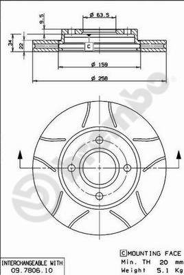 BREMBO Bremsensatz, Scheibenbremse sg00000epy Vorderachse Voll 253mm 10mm für FORD MAZDA FORD USA