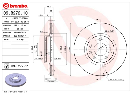 BREMBO Bremsensatz, Scheibenbremse sg00000er6 Hinterachse Innenbelüftet 280mm 10mm für MAZDA FORD USA MERCURY MAZDA (FAW) LINCOLN MITSUBISHI FAW