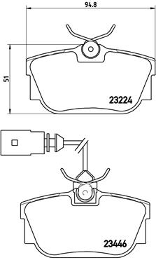 BREMBO Bremsensatz, Scheibenbremse sg00000erb Hinterachse Voll 282mm 12mm für VW SKODA AUDI