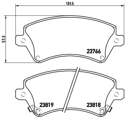BREMBO Bremsensatz, Scheibenbremse sg00000ev7 Hinterachse Voll 275mm 9mm für TOYOTA