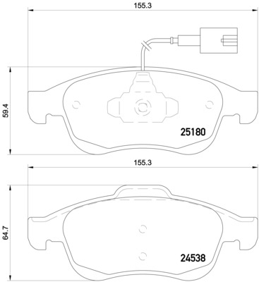 BREMBO Bremsensatz, Scheibenbremse sg00000evg Vorderachse Gelocht 264mm 10mm für ALFA ROMEO FIAT (GAC) FIAT JEEP