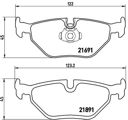 BREMBO Bremsensatz, Scheibenbremse sg00000ew8 Hinterachse Geschlitzt 298mm 20mm für BMW