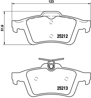 BREMBO Bremsensatz, Scheibenbremse sg00000ewm Hinterachse Voll 280mm 25mm für FORD FORD (CHANGAN) VOLVO SAAB FORD USA MAZDA NISSAN