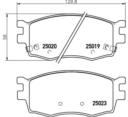 BREMBO Bremsensatz, Scheibenbremse sg00000exa Hinterachse Voll 256mm 10mm für HYUNDAI KIA
