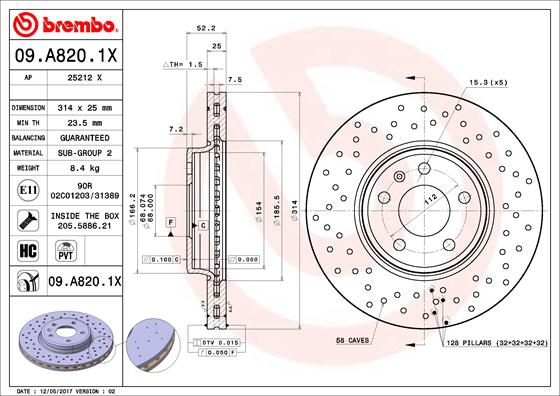 BREMBO Bremsensatz, Scheibenbremse sg00000ez1 Hinterachse Gelocht/innenbel. 314mm 12mm für VW AUDI (FAW) AUDI SKODA VW (FAW)