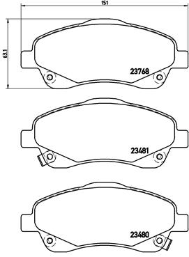 BREMBO Bremsensatz, Scheibenbremse sg00000ez5 Hinterachse Innenbelüftet 295mm 10mm für TOYOTA