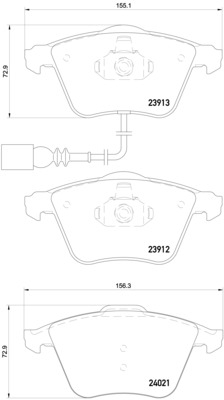 BREMBO Bremsensatz, Scheibenbremse sg00000f1w Hinterachse Innenbelüftet 310mm 30mm für AUDI SKODA SEAT VW
